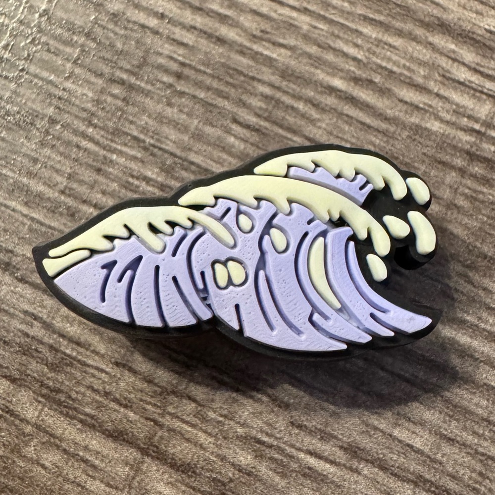 Purple Wave Crocs Shoe Charm Jibbitz 5/$20